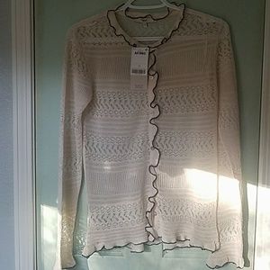"Crochet " cream top from Next in England.